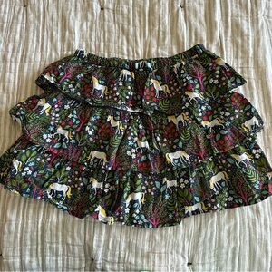 Mini Boden Multicolor Unicorn and Floral Skirt